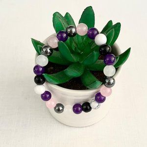 Anxiety Stress Relief Natural Stone Bracelet for Healing Women One Size New